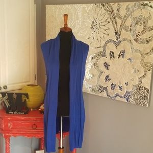 Sleeveless duster full length vest